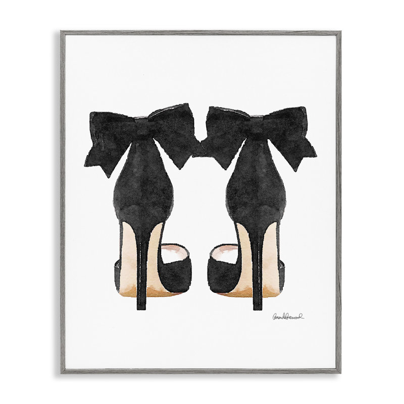 «Pompes Heels with Black Bow», impression, Estampe numérique Farmhouse, H 11 po x l 14 po