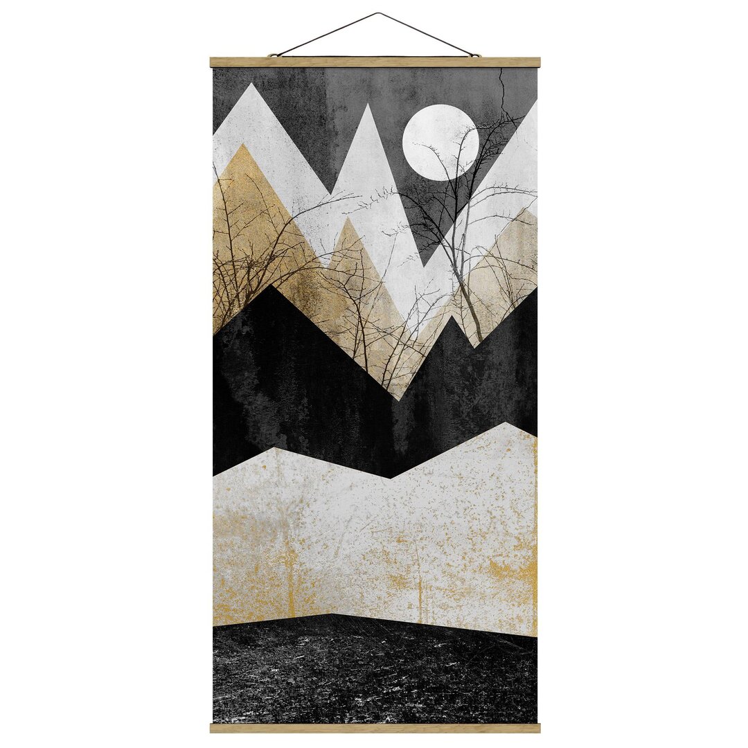 Grafikdruck Golden Mountains Branches von Elisabeth Fredriksson