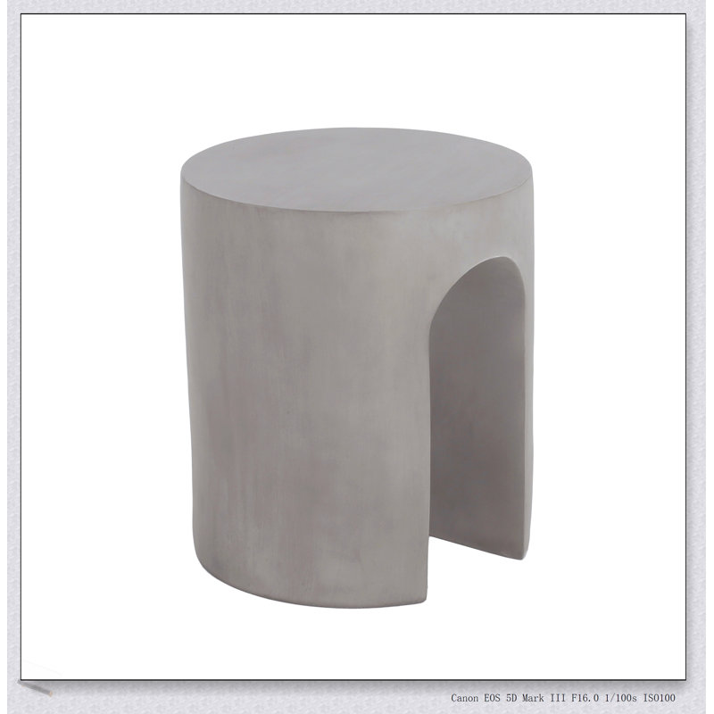 Table d'appoint ronde en U durable MGO pour une utilisation intérieure et extérieure, résistante aux intempéries et élégante
