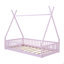 Lit simple en bois avec clôture-912572456
