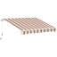 Auvent de balcon rétractable 13 pi x 8 pi - et tissu d'eau, structure en aluminium, manivelle manuelle, rayures rouges pour la résistance à l'eau du patio, patio