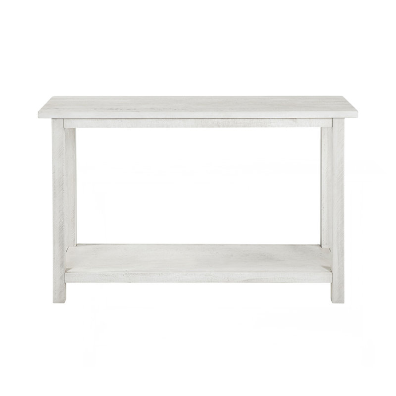 Wood Entryway Sofa Console Table, White, White