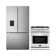 Cosmo 2 Piece Kitchen Appliance Package with French Door Refrigerator , 30'' Gas Freestanding Range