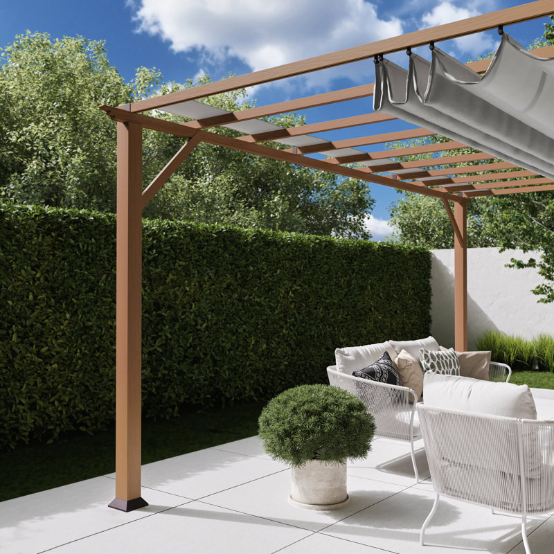 Canadian Cedar 11' x 16' Pergola with Silver Canopy