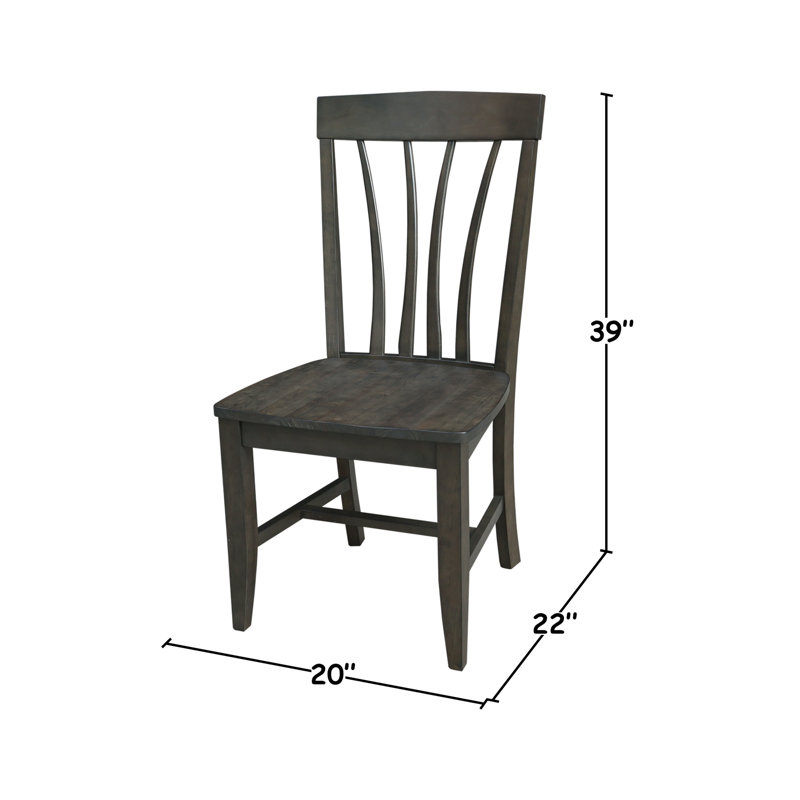 Chaise de salle à manger Chiwetel, Charbon