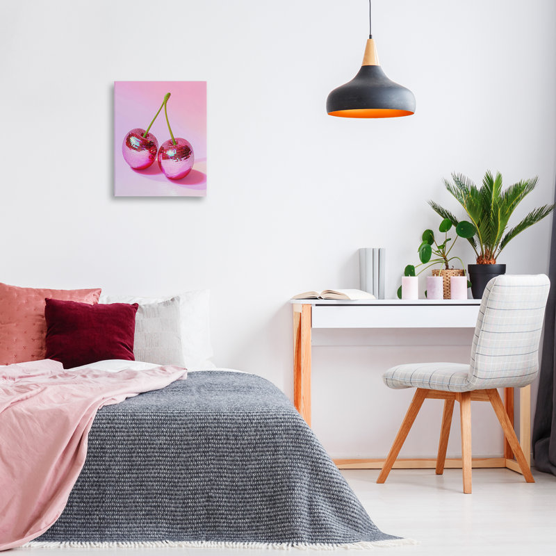 Toile rose cerise disco, design par LSR Creative Studio, H 20 po x l 16 po