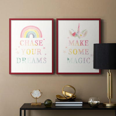 Sweet Unicorn III-Premium Framed Print -Ready to Hang - No Nails Required - No Nails Required