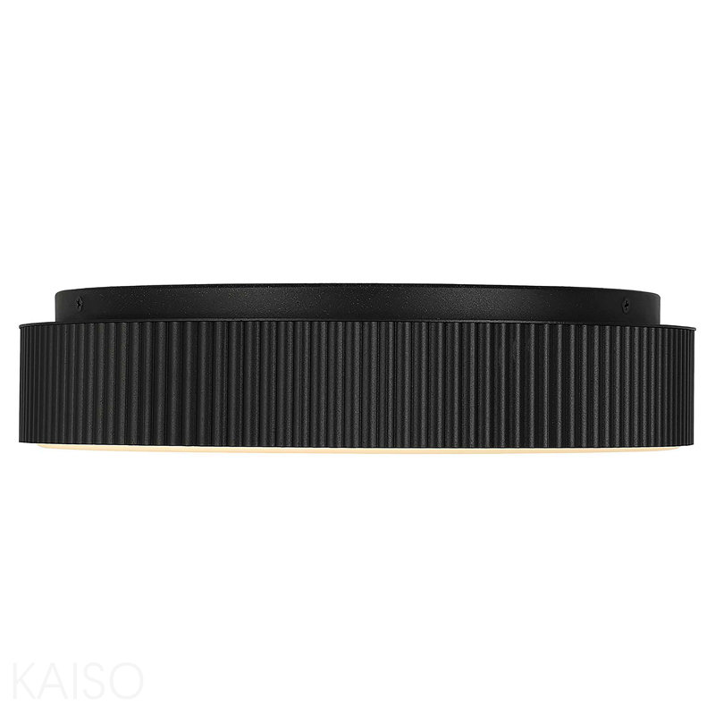Plafonnier encastré à DEL noir 13 po, H 3 po x l 13 po x P 13 po, Noir