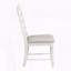 Ensemble de salle à manger à piédestal rétro 5 pièces avec chaises à dossier échelle (blanc cassé)-129203387-129203388-129203390