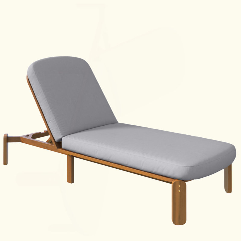 Outdoor Chaise Lounge Adjustable Patio Chaise Outdoor Reclining Chair Pool Lounge Chair With Adjustable Backrest For Patio, Poolside Or Beach
