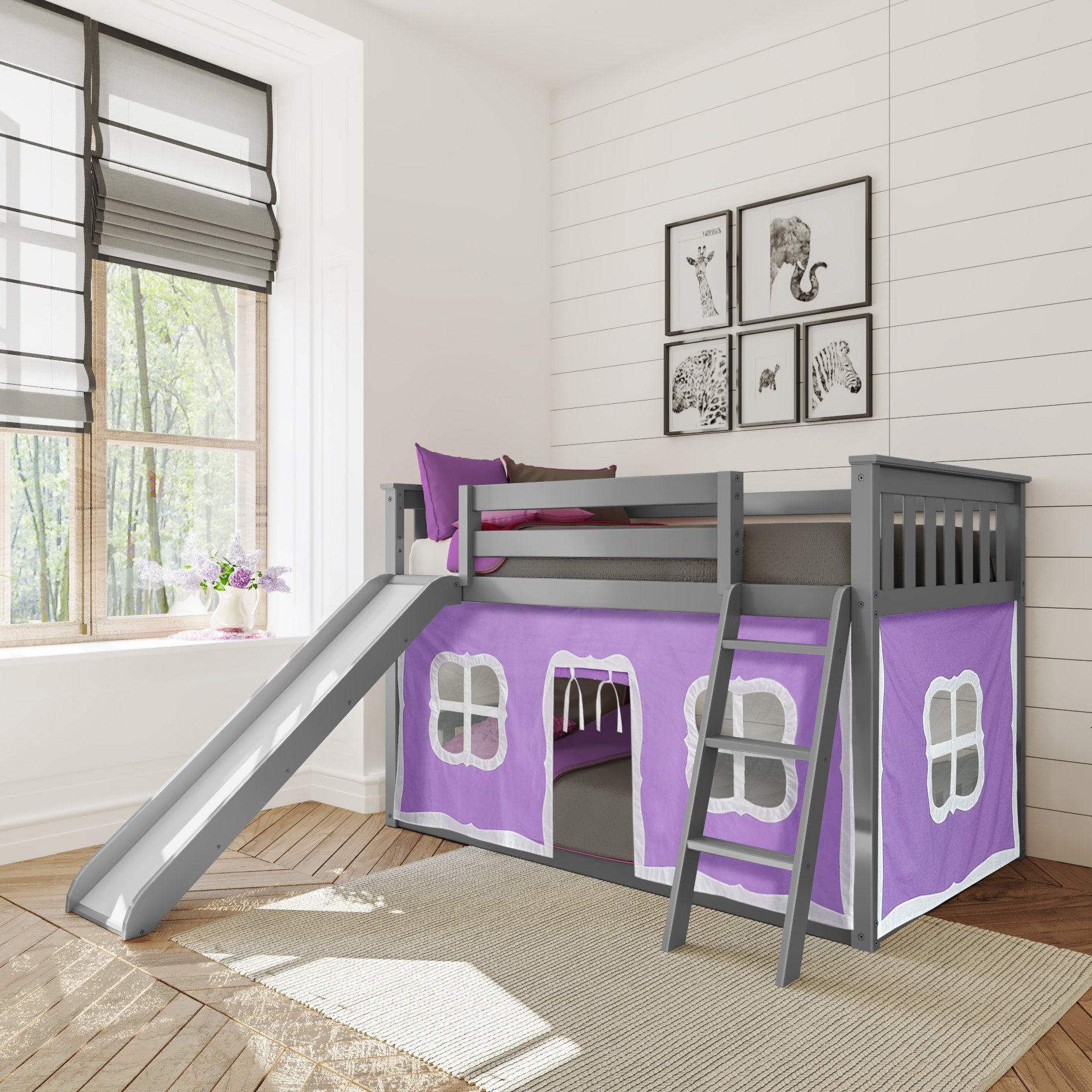 Isabelle & Max™ Meneses Twin Over Twin Solid Wood Bunk Bed by Isabelle