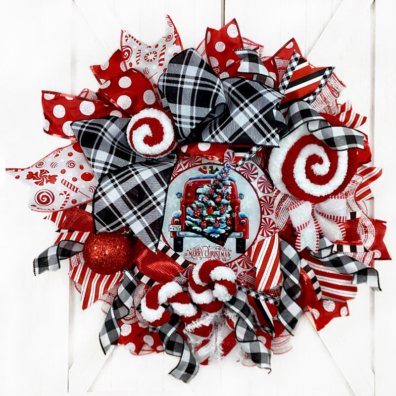 Couronne en maille 20 po Peppermint