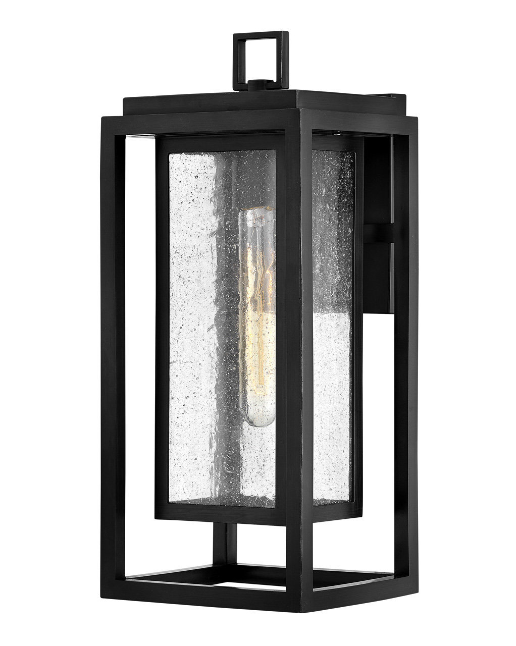 Gannett Outdoor Wall Lantern, 16" H x 7" W x 7" D, Black
