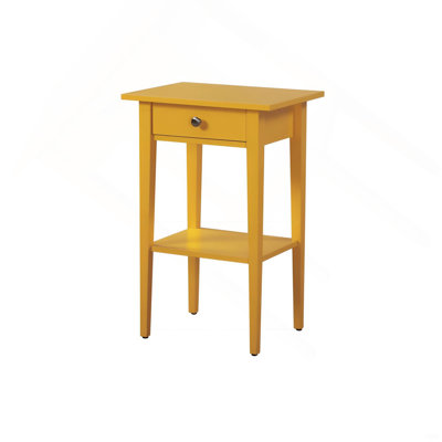Dalton Nightstand-End Table with One Drawer Yellow