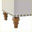 Ottoman Storage Bench 36.6” Linen Fabric Solid Wood Feet Rivet Trim - Beige | Tan Brown | Wood