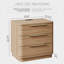 Table de chevet avec station de charge, table de chevet 3 tiroirs, table d'appoint plus large de 24 pouces avec rangement-1239277269-1230480764