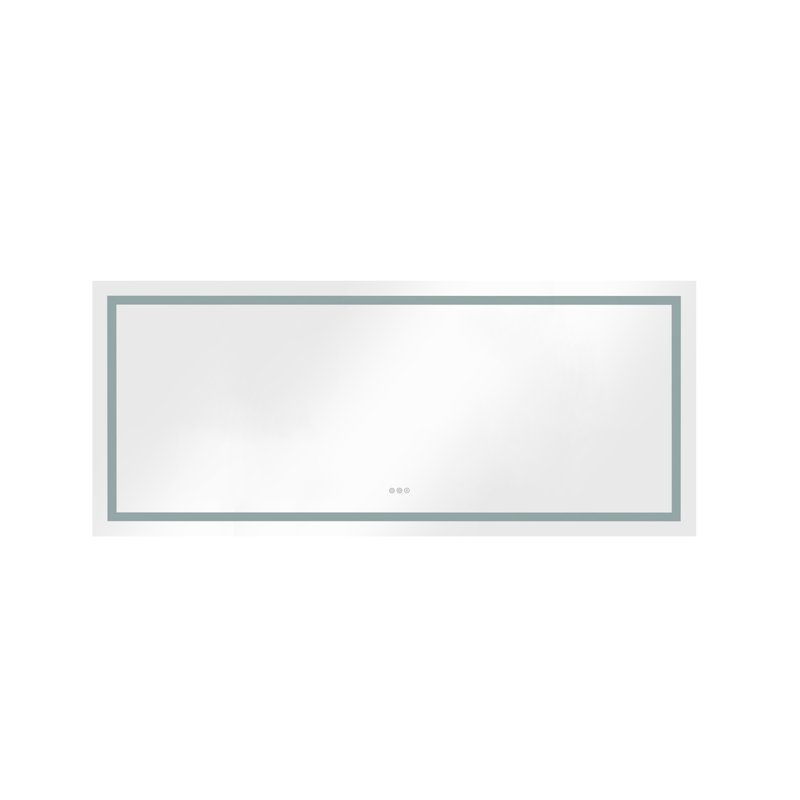 72 X 30 Inch LED Bathroom Mirror With Front And Backlight, Wall Mounted Vanity Mirror, Anti-Fog, Memory, 3 Colors, Stepless Dimmable