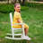 Kalobe Kids 10.2'' Wood Rocking Chair and Ottoman