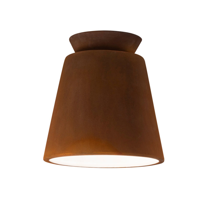 Logan Outdoor Flush Mount, Real Rust, Incandescent (Not Included)