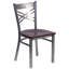 Chaise de restaurant transparente en métal avec dossier en X-1515454616-1515454592