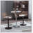 Swivel Bar Stools Set Of 2, Adjustable Counter Height With Comfortable Footrest For Kitchen And Bar, 2PC/SET