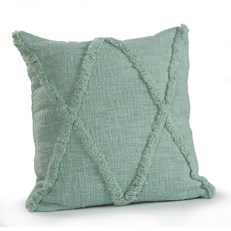 Housse et insert de coussin carré Bengal 100% coton, H 18 po x l 18 po, Pêche