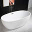 Baignoire de trempage autoportante en acrylique à double extrémité 67 po. X 32 po. Blanc-50251259