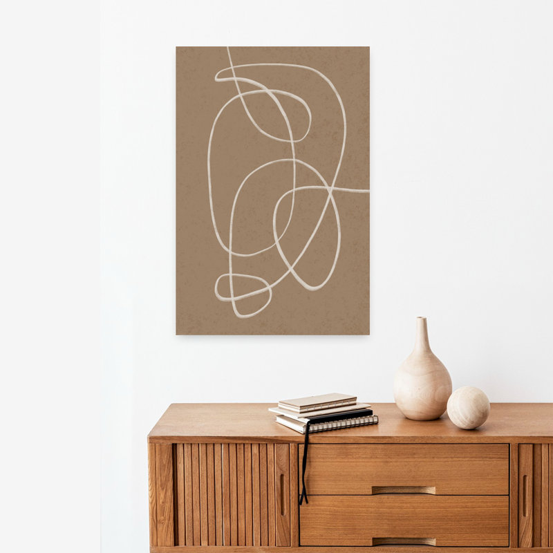 Minimalist Line Composition 04, art mural contemporain abstrait, H 24 po x l 16 po