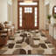 Tapis en jute à motif géométrique facile à nettoyer-129445157-129934615