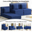 Canapé-lit modulaire convertible pliant à compression (ensemble de 3)-350619417