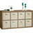 Sauder Stow-Away 8-Cube Organizer With Fabric Bins, Versatile Storage Solution For Home And Office