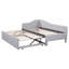 Lit de jour simple tapissier en L rembourré en forme de L avec lit gigogne-2133564479