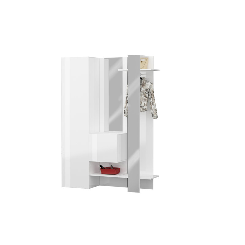 Claree Hall Tree 140cm Wide with Bench and Shoe Storage
