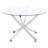 Declan Chrome Round Glass Top Dining Table