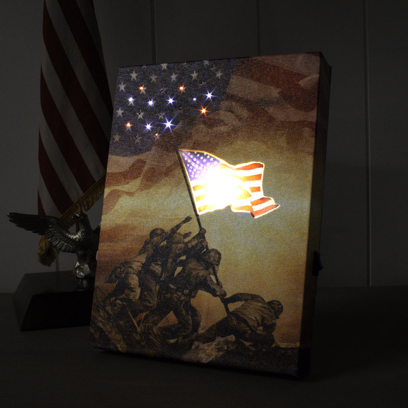 Toile de table éclairée 8 x 6 Ridgefield - Home of the Brave