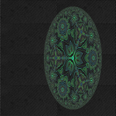 Tapis vert clair / noir Power Loom