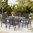 6-Person Square Outdoor Dining Set With Red Color Cushions