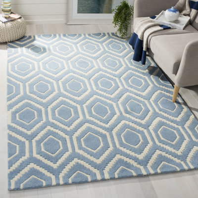 Deedie Hand Tufted Wool Geometric Rug