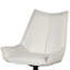 Chaise d'appoint pivotante Amyra, tissu blanc, structure moderne en fer noir