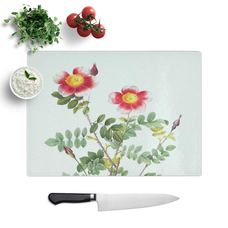 Tempered Glass a Burnet in Chopping Board, 39 cm W x 28.5 cm L