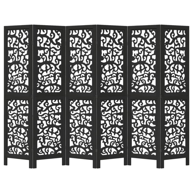 215cm W 6 - Panel Folding Room Divider, 160cm H x 215cm W x 1.6cm D