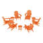 Chaise Adirondack en plastique avec table et repose-pieds Geoff-1211477054