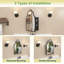 Armoire à pharmacie 20 po x 32 po encastrée ou à fixation en surface noire pour salle de bain, miroir décoratif artistique avec rangement, entièrement en métal, installation facile