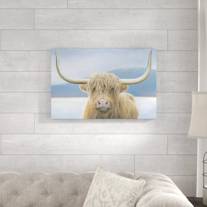 Highland Cow by James Wiens - Painting Print, Wrapped Canvas, 51cm H x 76cm W
