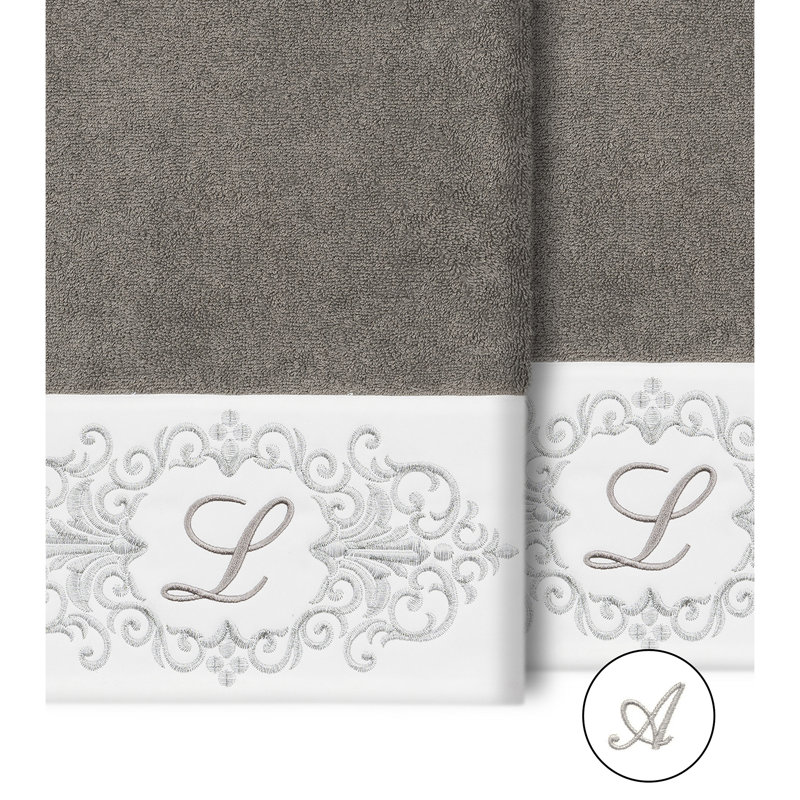 Monica Midweight Bath Towel, Dark Gray, A