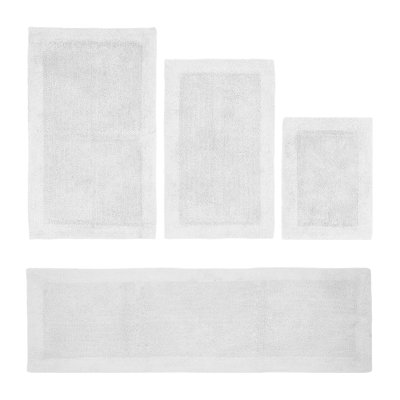 Ensemble de tapis pour salle de bain 100% coton touffeté de qualité supérieure 4 pièces Edge