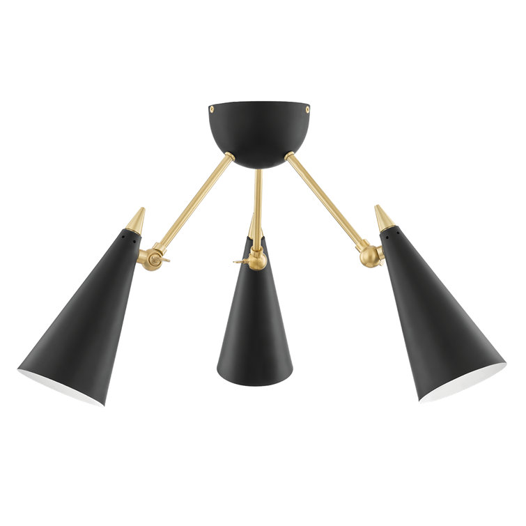 Moxie 3 - Light 18'' Unique/Statement Cone Semi Flush Mount