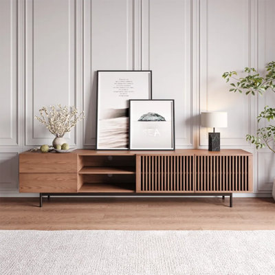 Mid-Century Modern TV Stand, Fully Assembly