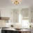 3-Light Modern Globe Glass Semi Flush Mount-2075683590