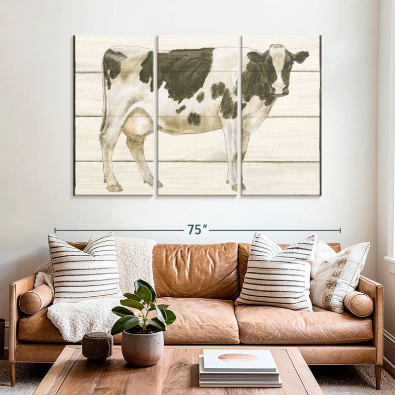 Brampt Country Cow I, H 42 po x l 65 po